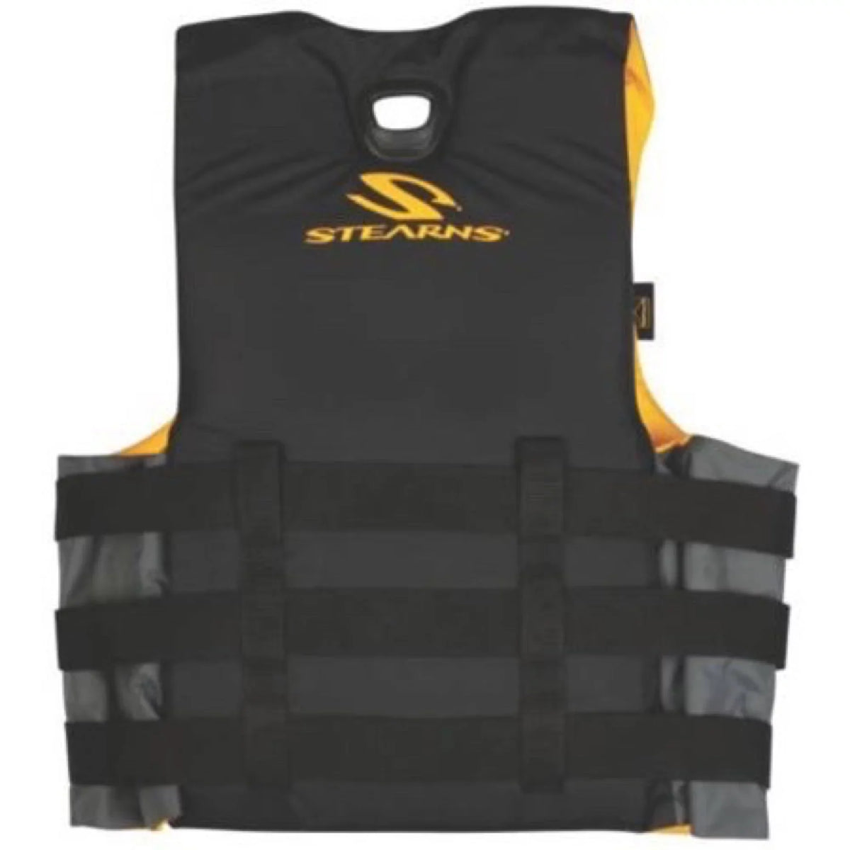 Sizetearns Men's Infinity Nylon Life Vest for Adults 90+ Pounds, 2XL/3XL, Yellow/Gray