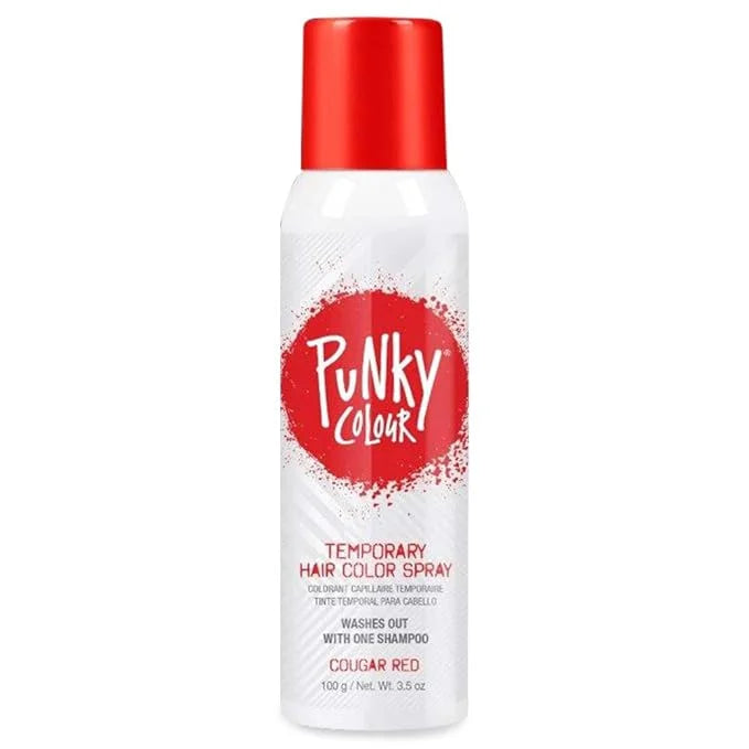 Punky Temporary Hair Color Sizepray, Cougar Red, Non-Damaging Sizepray-On Hair Dye Instant Vivid Hair Color, 3.5 oz, 1-Pack