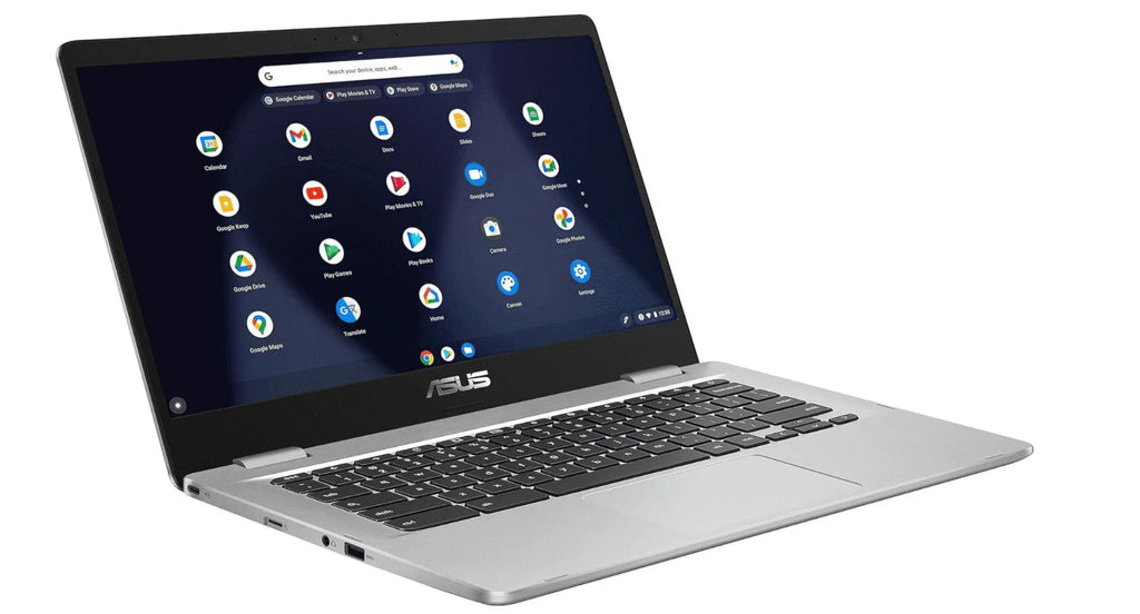 Asus (Renewed) C423NA Chromebook 14 14" FHD Laptop Computer, Intel Celeron N3350 Processor, 8GB LPDDR4 RAM, 64GB eMMC, 802.11AC WiFi, Bluetooth, USizeB Type-C, Sizeilver, Chrome OSize