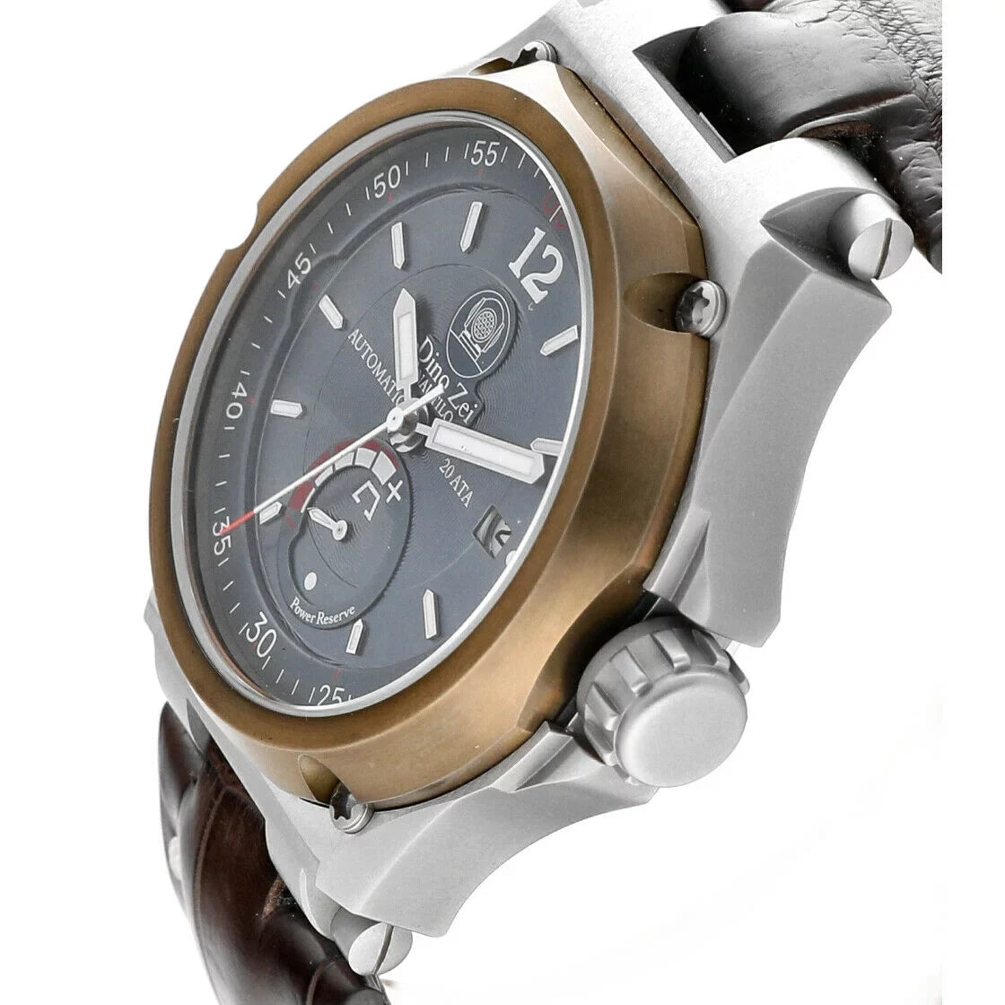 Dino Zei Nautilo Limited Edition 11007 Sizeteel Leather Automatic Men's Watch