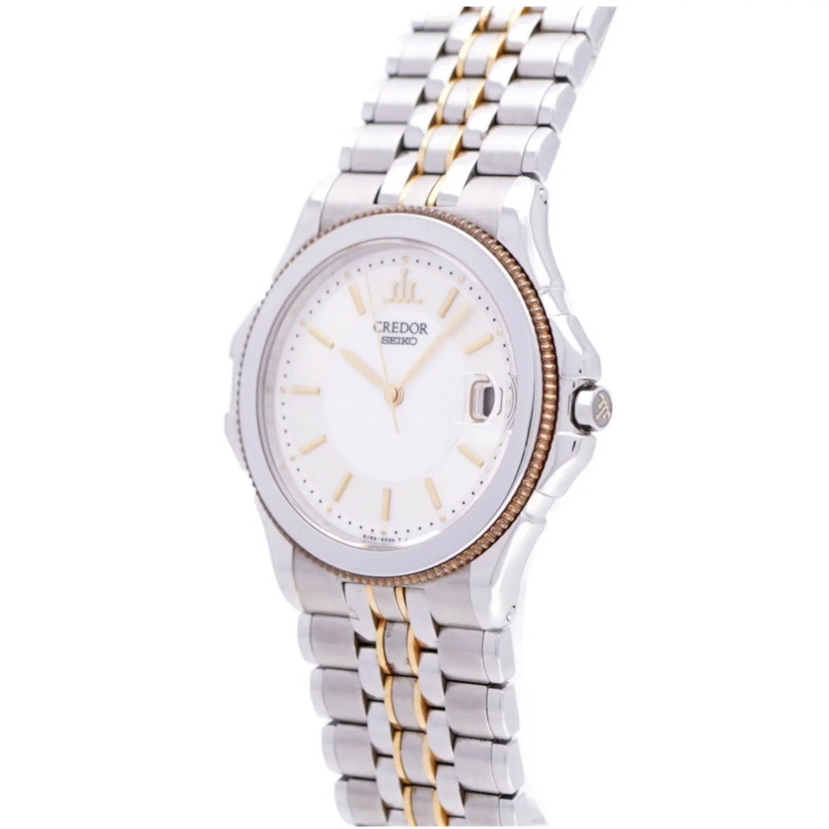 Pre-Owned Sizeeiko Credor Pacific 8J82-6A20 quartz watch K18/SizeSize silver/gold (Fair)