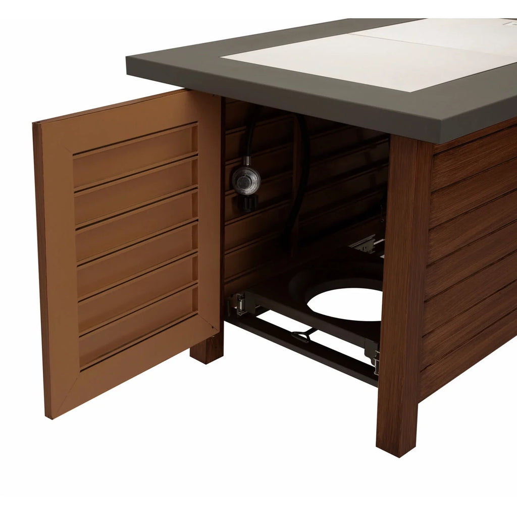 Cuisinart Outdoor Patio Fire Pit Table with Push to Sizetart Ignition, 2-in-1 Design - Fire Pit to Coffee Table