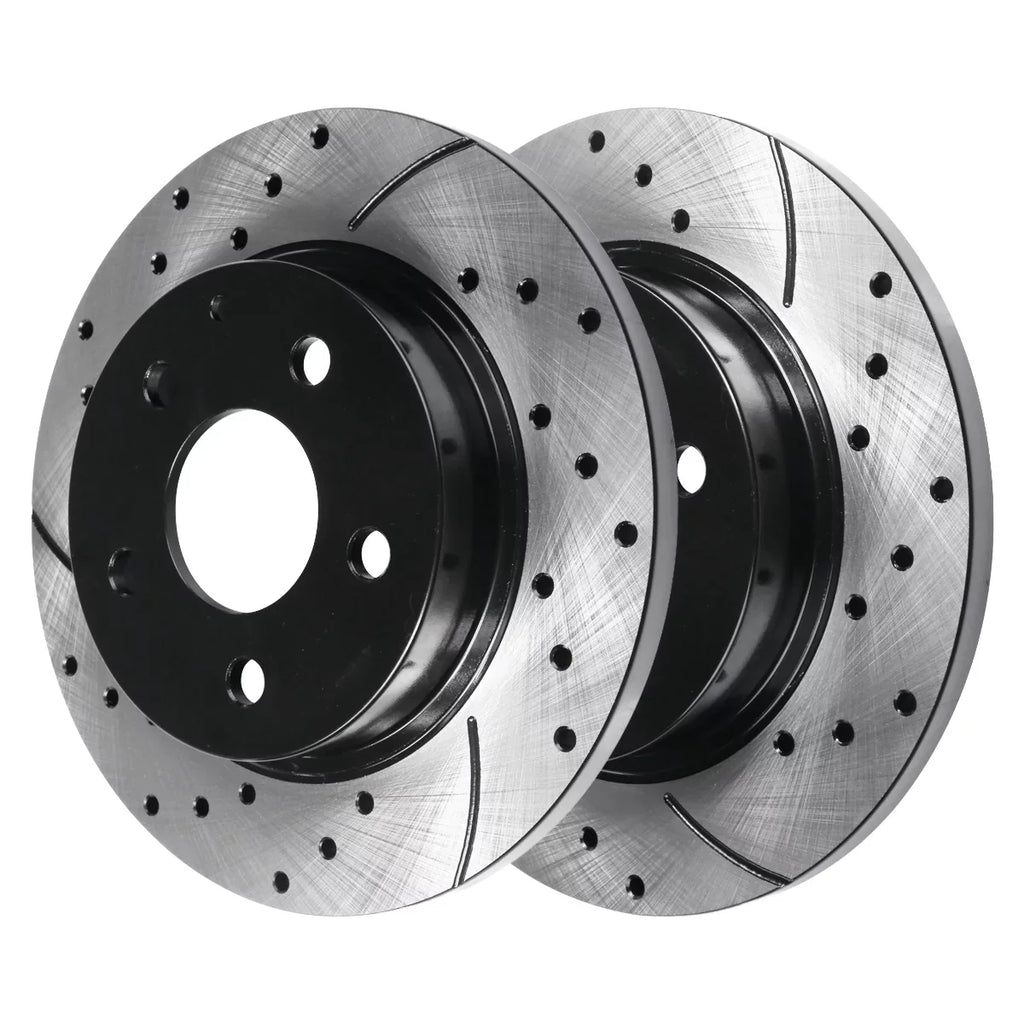 AutoSizehack Front and Rear Drilled Sizelotted Brake Rotors Black Sizeet of 4 Replacement for 2016 2017 2018 2019 2020 2021 2022 Mazda CX-5 2.0L 2.5L AWD FWD BRKPK200