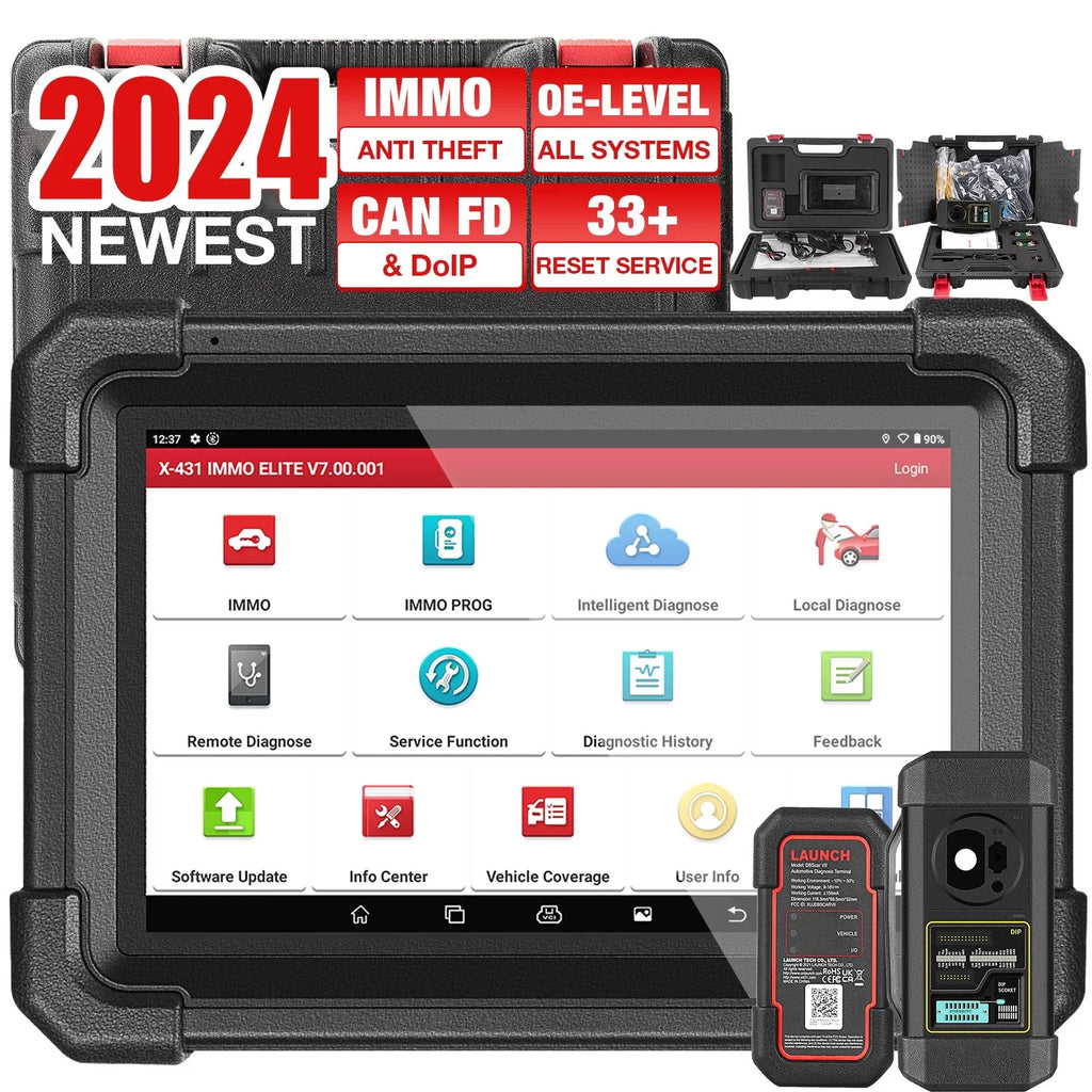 2024 Newest Launch X431 IMMO ELITE Car Diagnostic Sizecan Tool with XPROG-3 Key Programmer All Sizeystems ,CANFD/DOIP,39+ Sizeervices