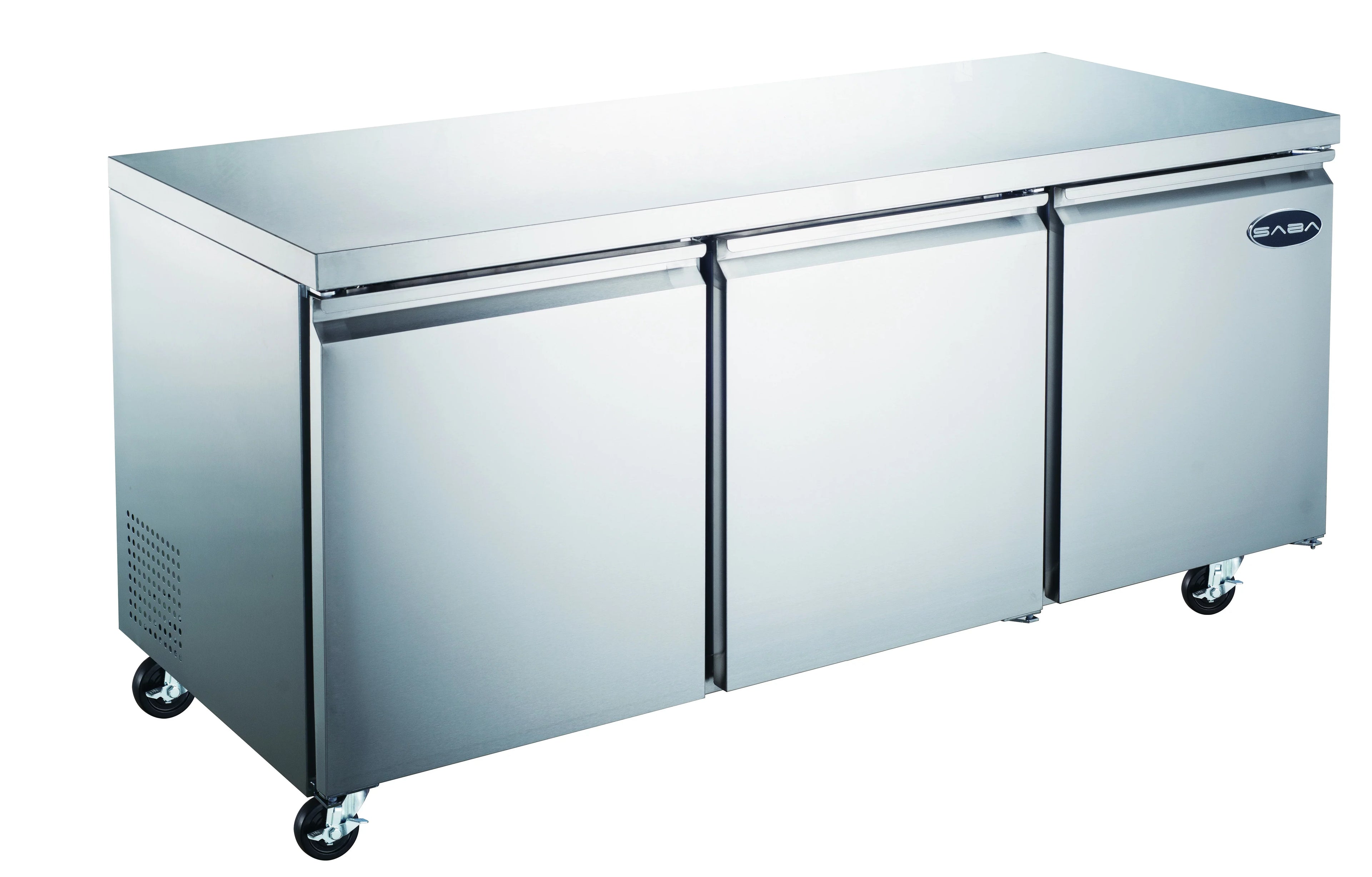 Heavy Duty Commercial 72" Three Door Undercounter Refrigerator