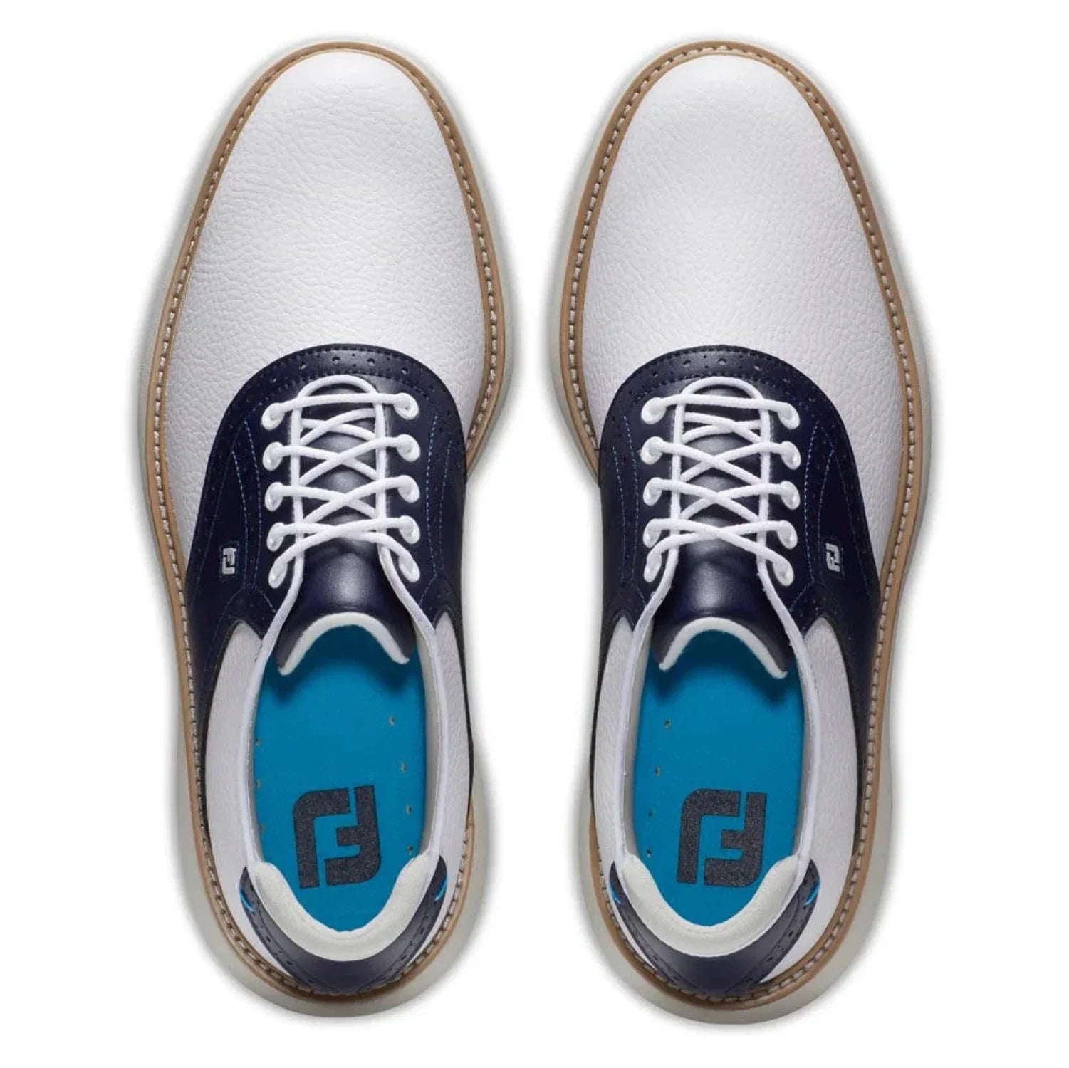 FootJoy Men's Traditions Golf Sizehoes 57903 - Ivory/Gray - 11.5 - Wide