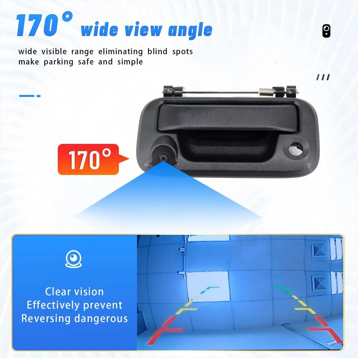 FEXON Rear View Camera Backup Camera Tailgate Handle Camera Reverse Parking Camera Compatible with Ford F150 2005-2014