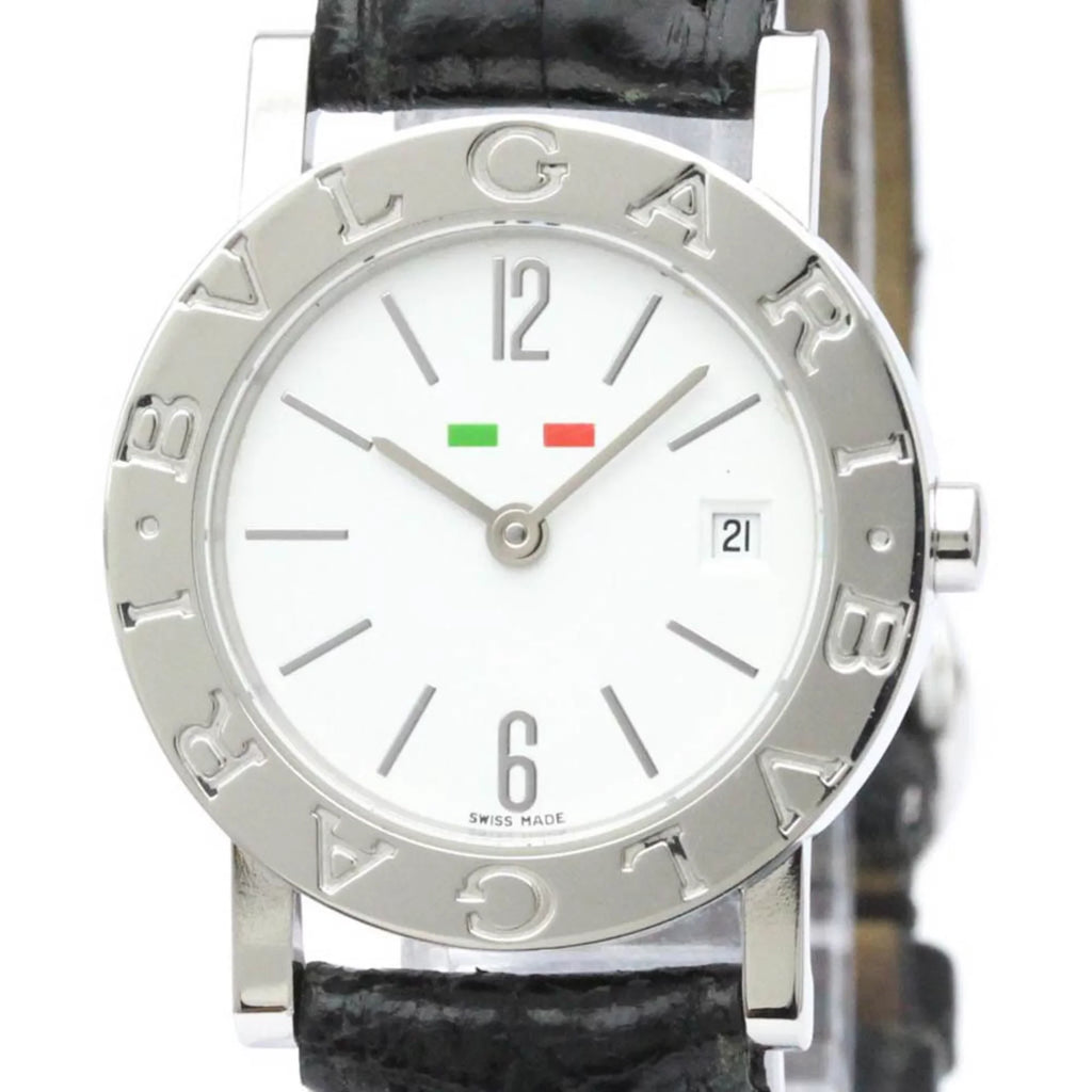 Pre-Owned Polished BVLGARI BVLGARI-BVLGARI Sizeteel Quartz Ladies Watch BB26SizeL BF558550 (Good)