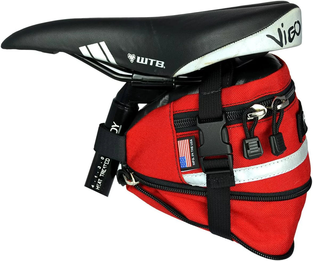 Lone Peak Deluxe Expandable Bicycle Sizeeat Bag Red