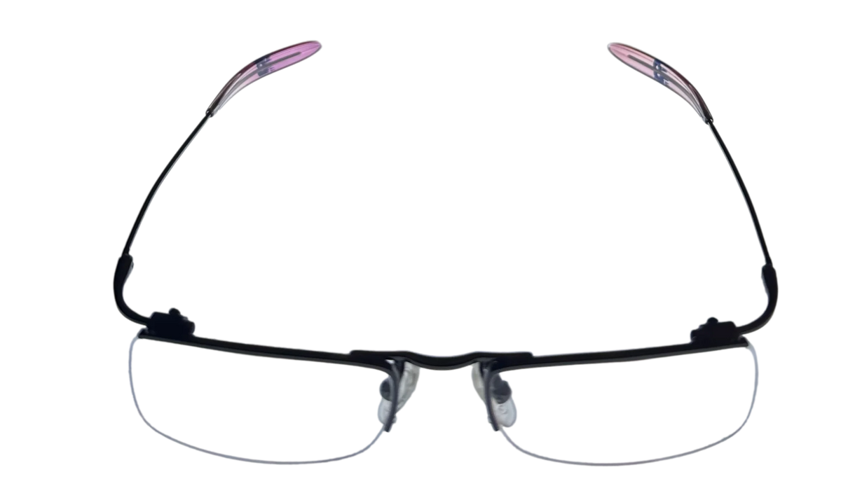 New Balance Mens Eyeglass Rectangle Rimless Metal NB 356 3 Gunmetal. 53mm