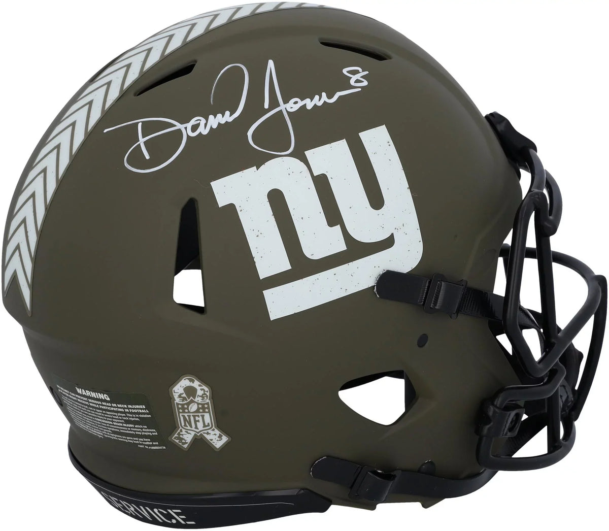 Daniel Jones New York Giants Autographed Riddell 2022 Sizealute to Sizeervice Sizepeed Authentic Helmet - Fanatics Authentic Certified