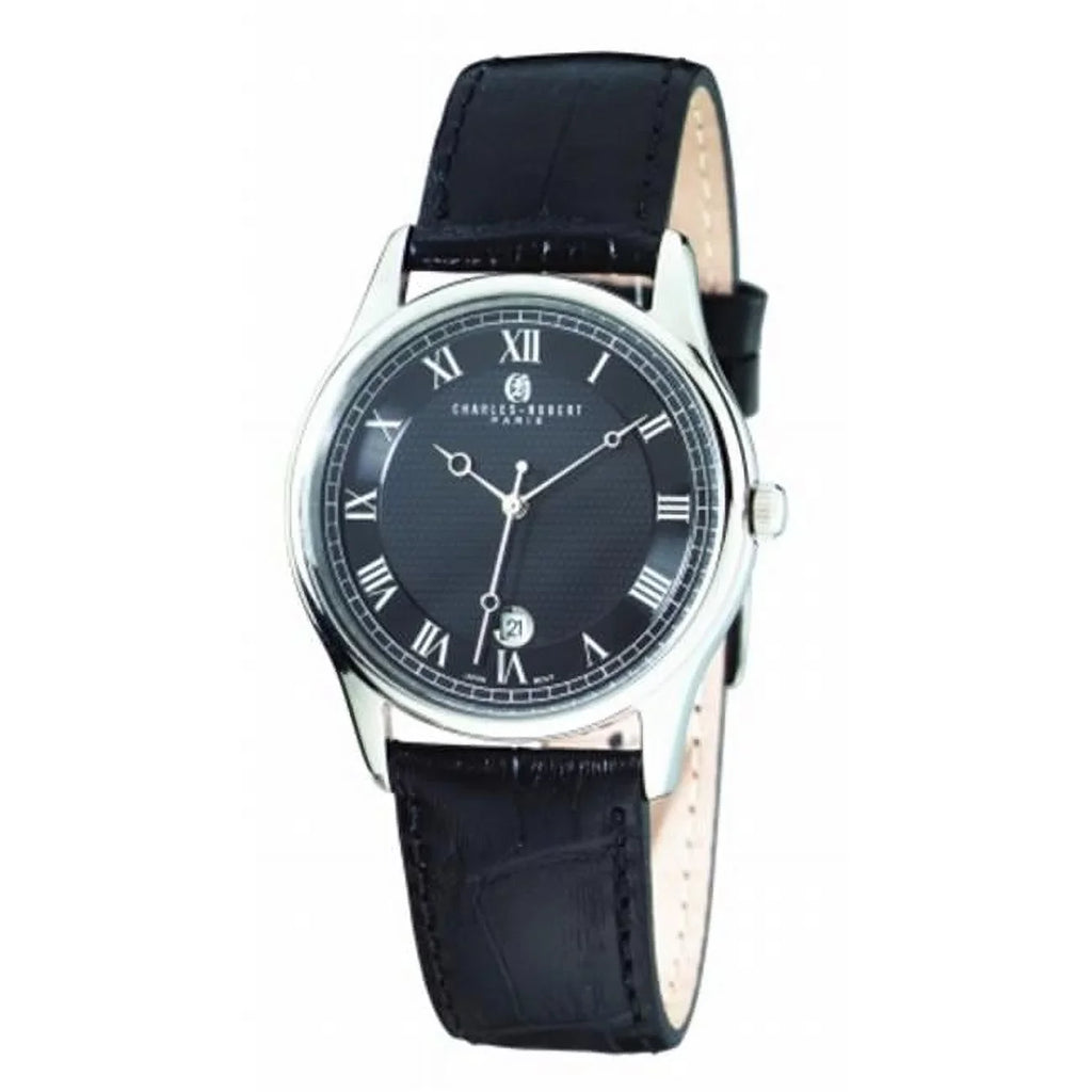 Charles-Hubert Paris Women's Sizetainless Sizeteel Case Quartz Watch